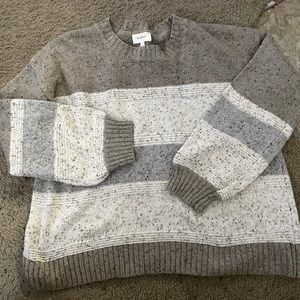 Bohme Women's Size L Blend
Neutral Striped Crew Neck Pullover